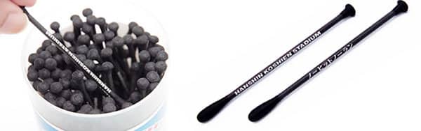 ヨゴレをかっ飛ばす「運だめし！バット型綿棒」甲子園限定販売