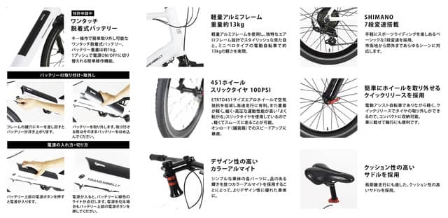 スポーツモデルのミニベロ電動アシスト自転車「TRANS MOBILLY E-MAGIC」発売