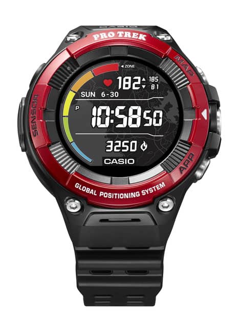 カシオ、ペース管理やトレーニングに活用できるPRO TREK Smart「WSD-F21HR」発売