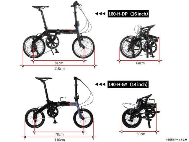 14インチ級車載サイズの16インチ折りたたみ自転車「ハコベロハイパーライト」発売