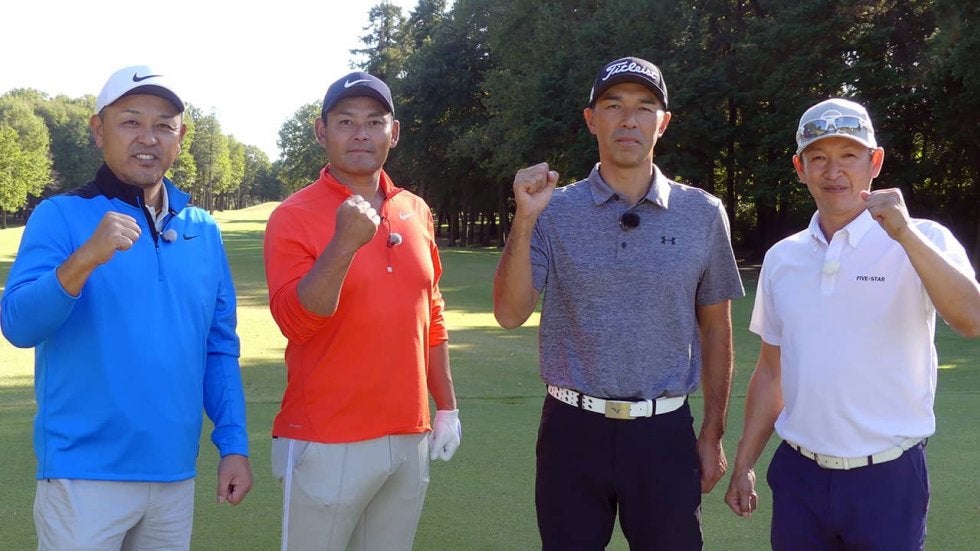 中日ドラゴンズobたちがダブルス戦でガチ対決 驚愕の330ヤード超ドライブも 谷繫元信 川上憲伸vs立浪和義 和田一浩がダブルス戦で真剣勝負 Golf Network スポーツブル スポブル