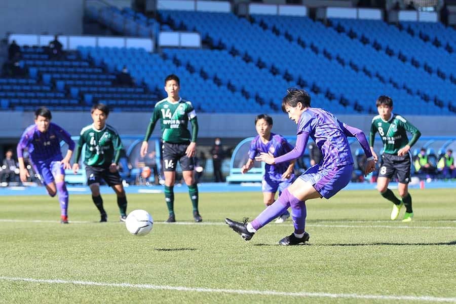 【高校サッカー】富山第一、2-1で6年連続初戦突破　エースFW吉倉の6戦連続ゴールで日本文理大付撃破