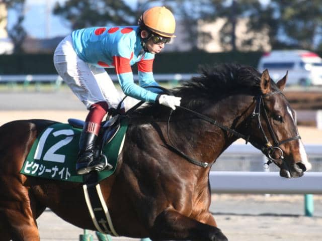 【勝負の分かれ目 シンザン記念】ハナを取り切り勝負を決めたピクシーナイトが、GI獲りへ勝ち名乗り