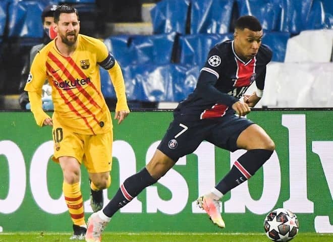 メッシが圧巻のゴラッソも痛恨のpk失敗 パリsgがトータル５ ２でバルサを撃破 2年連続の８強入り Cl サッカー スポーツブル スポブル