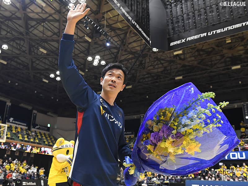 今季かぎりで引退の竹田謙が宇都宮のファンにお別れ…「横浜アリーナで待っています」