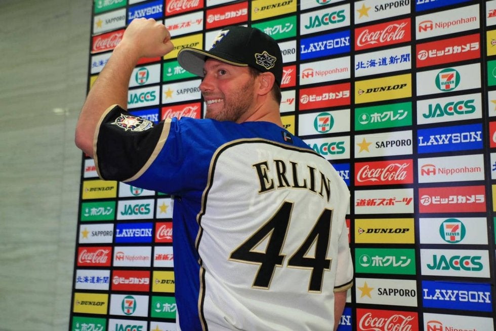 日本ハム新助っ人アーリン入団会見 持ち味は制球だと思っている 野球 スポーツブル スポブル