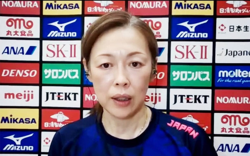 女子日本代表　中田久美監督と籾井が会見