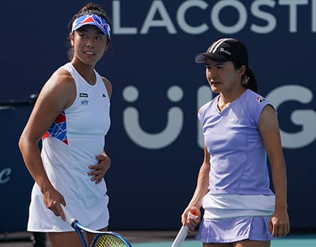 青山/柴原 逆転勝ちで4強入り