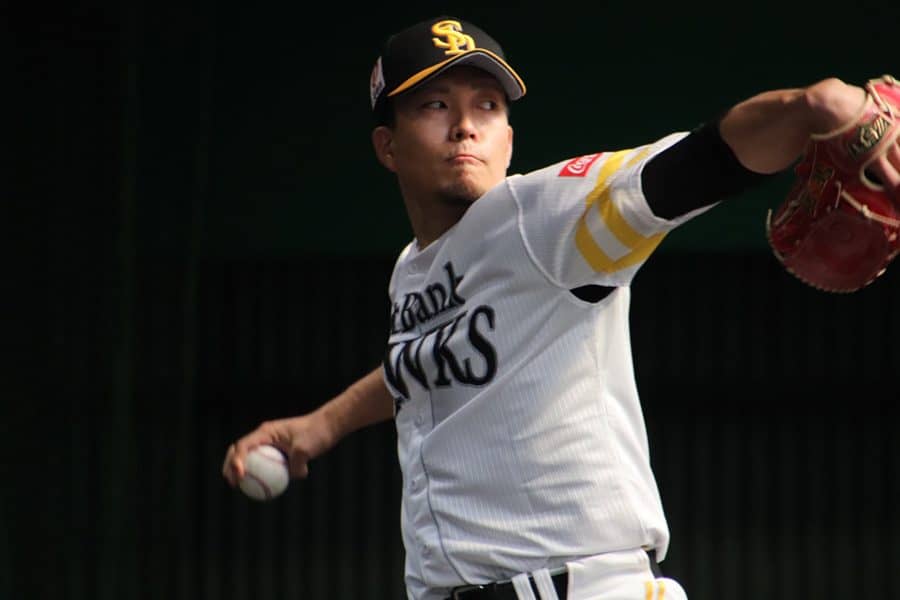 「凄い回復力」「伸びがエグイ」鷹千賀、傾斜使った“ド迫力直球”にファン驚愕