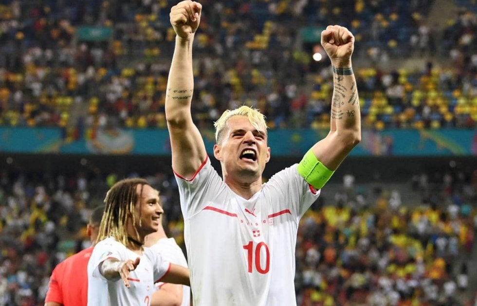 「“歴史を作る”と言った」スイス代表MFジャカが史上初のベスト8入りに歓喜「全スイス人が誇りに思える」