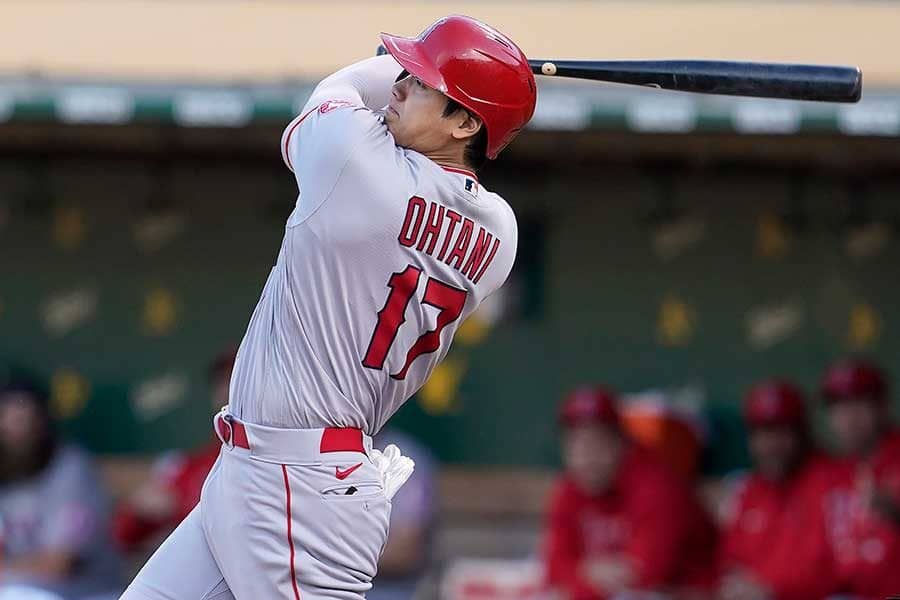 【MLB】大谷翔平、衝撃186kmの弾丸二塁打！　走者憤死も米記者反応「煙が出る」「速度!!!」