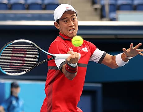 錦織 苦戦も3大会連続の16強