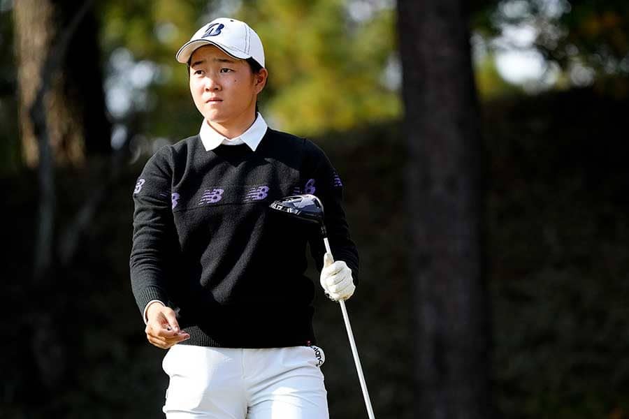 女子ゴルフ最終予選会、注目の18歳佐藤心結が圏内キープの23位「前半は苦しかった」
