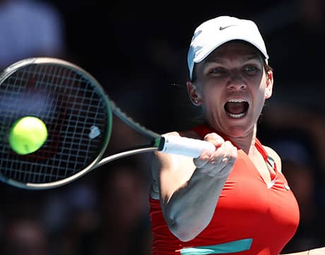 ハレプ 64分で16強決める