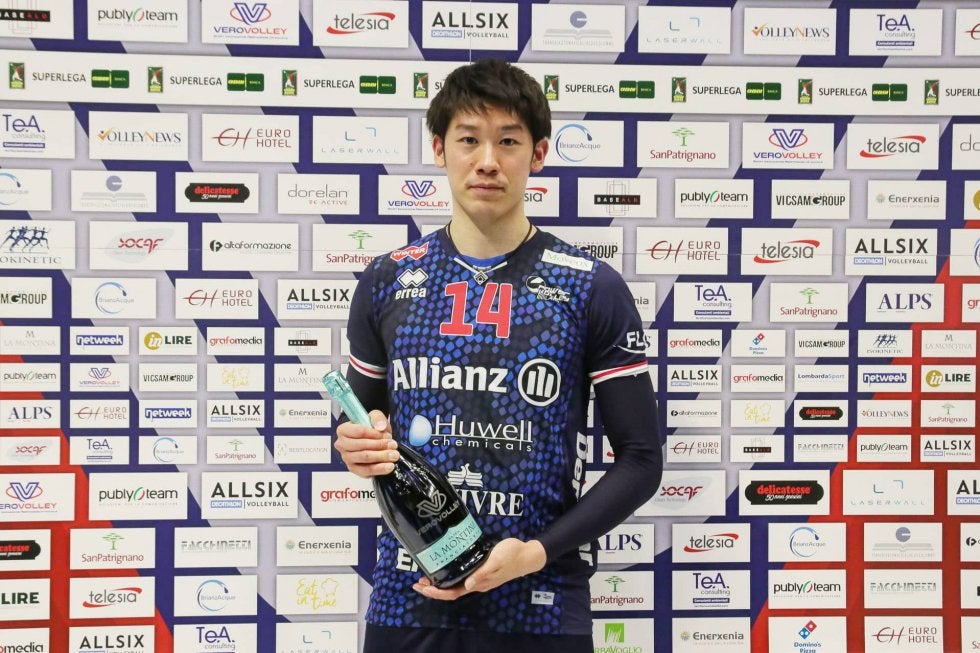 石川祐希MVP獲得　ミラノがモンツァに勝利