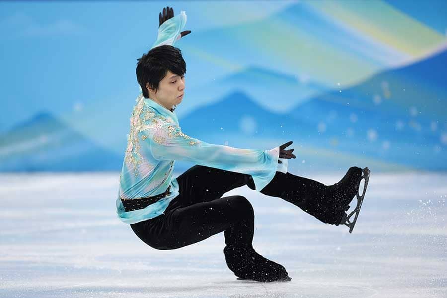 羽生結弦 デイリースポーツ 4回転アクセルへの道 令和新伝説へ 第2部 20枚 羽生結弦、4回転アクセル挑戦！ 惜しくも転倒、合計283.21点 深々と