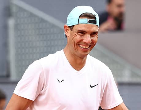 ナダル、マドリッド会場で練習