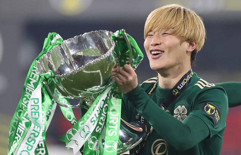 セルティック古橋亨梧が得点王とベストゴールのチーム2冠　「感謝しかないです」