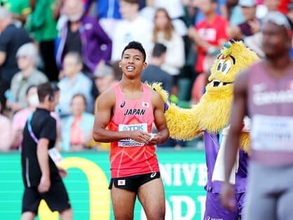 サニブラウン・ハキームが語った100m準決勝と決勝の雰囲気の違い。メダル獲得には「近いようで遠いイメージ」