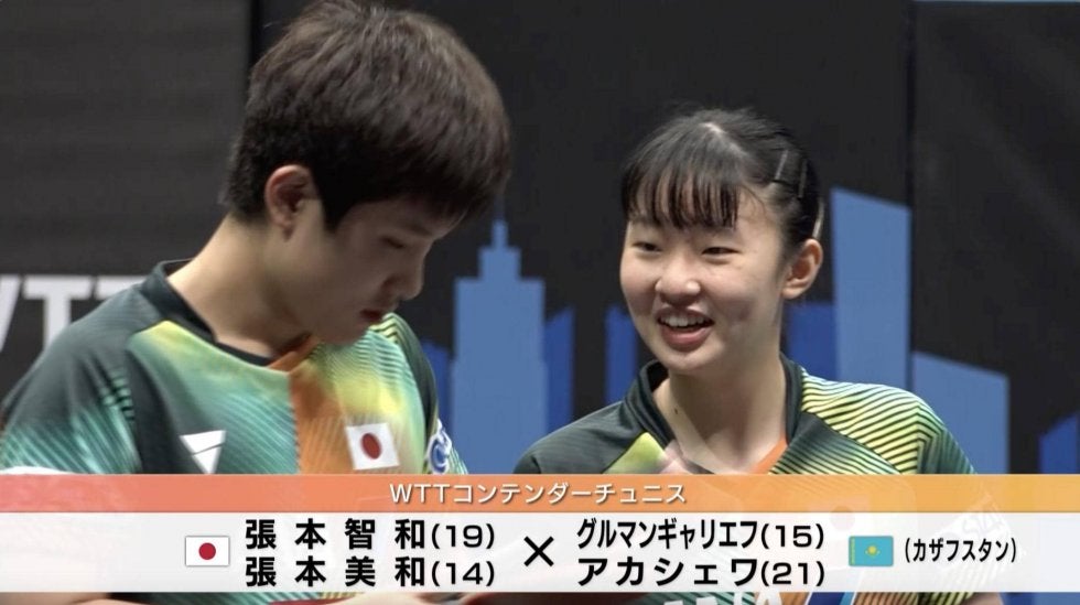 張本智和・張本美和 兄妹による「はりはりペア」が止まらない！【卓球 WTTチュニス】