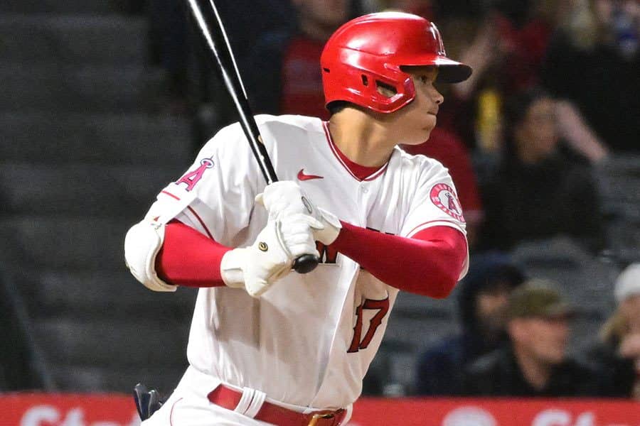 【MLB】大谷翔平、13試合連続安打　自己最長を更新、177キロ右前打→勝ち越し生還