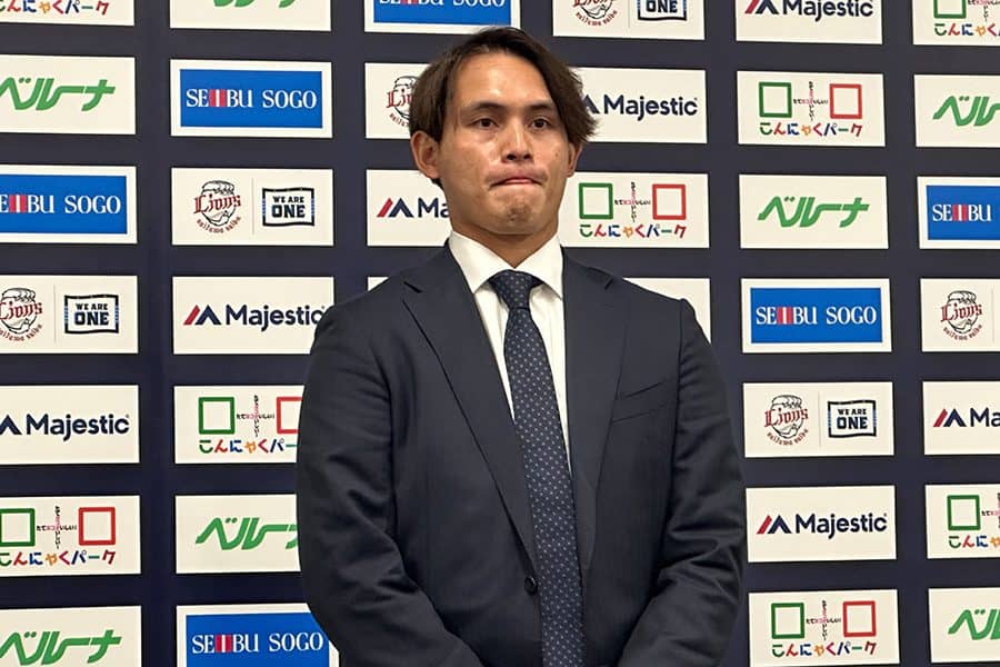 森友哉の人的補償で西武移籍　張奕が入団会見「自分でいいんですか？と…」