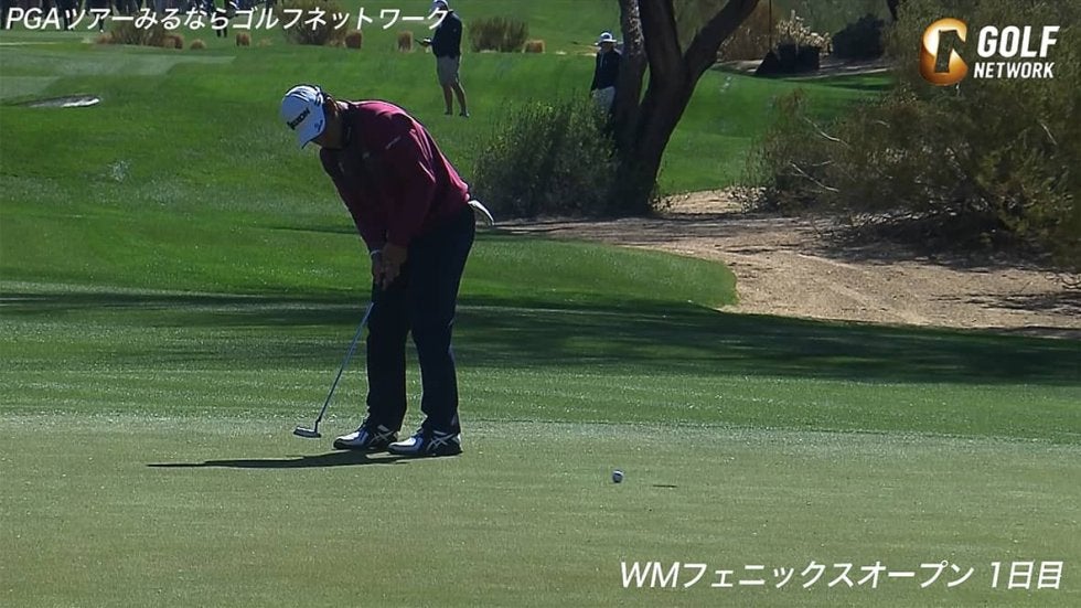 【動画】松山英樹、1番では約2.5メートルのパットを沈めバーディ