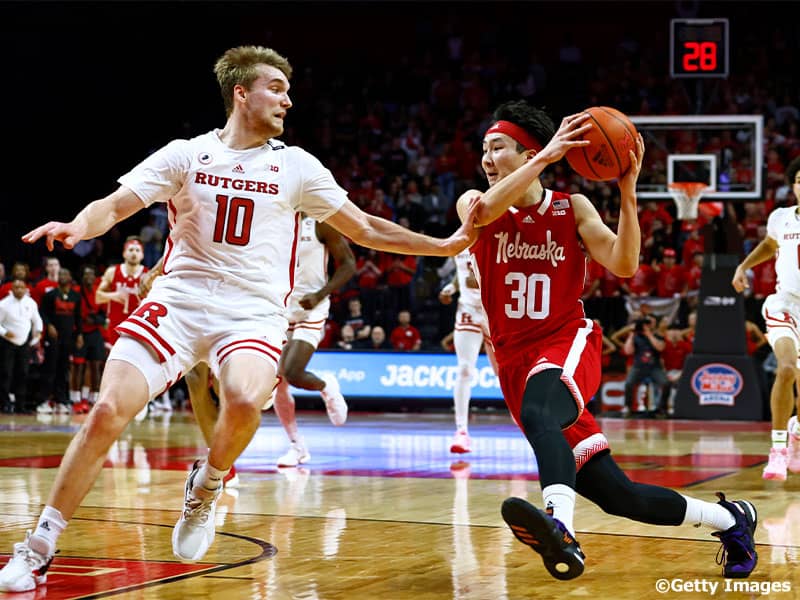 富永啓生が4試合連続20得点超えの活躍…4本の3Pを含む22得点でネブラスカ大の勝利に貢献