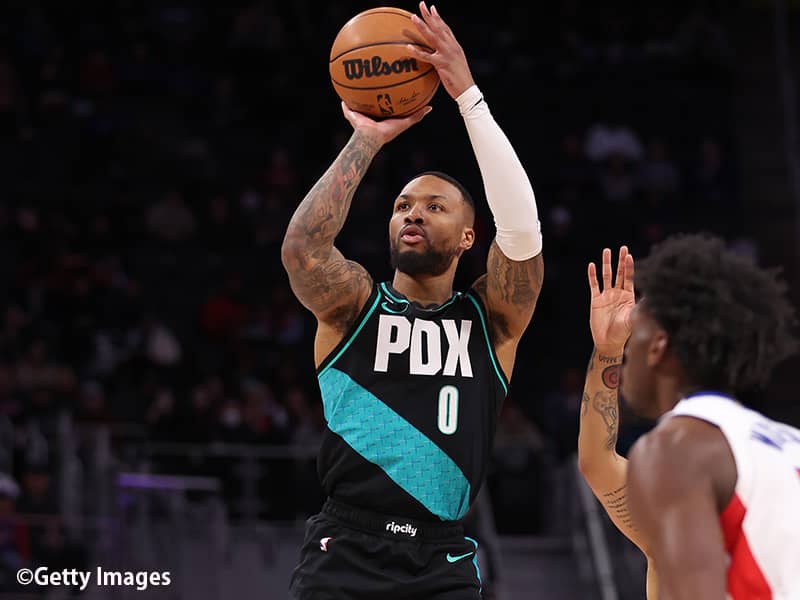 ブレイザーズがピストンズに勝利…好調のリラードはトリプルダブル達成