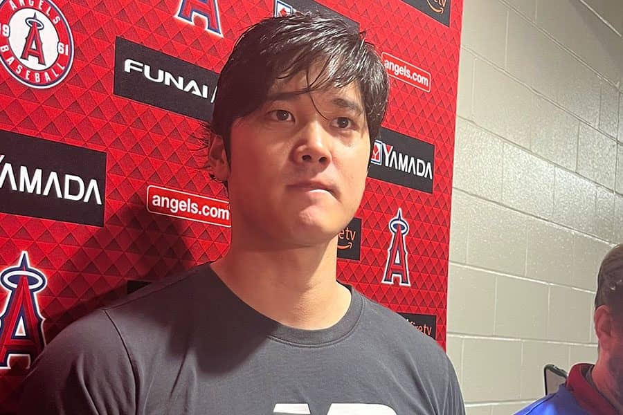 【MLB】大谷翔平、ヌートバーから3打席連続K「思い通り投球できた」　5回4失点は「反省」