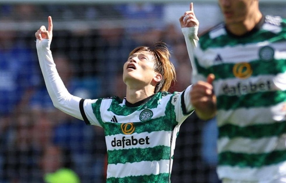 「リピートしたくなる」古橋亨梧の強烈ボレー弾は“音”まで美しい？マルチアングルのゴール映像にファン注目「CDで出すべき」「ネットを揺らす音まで美しい」