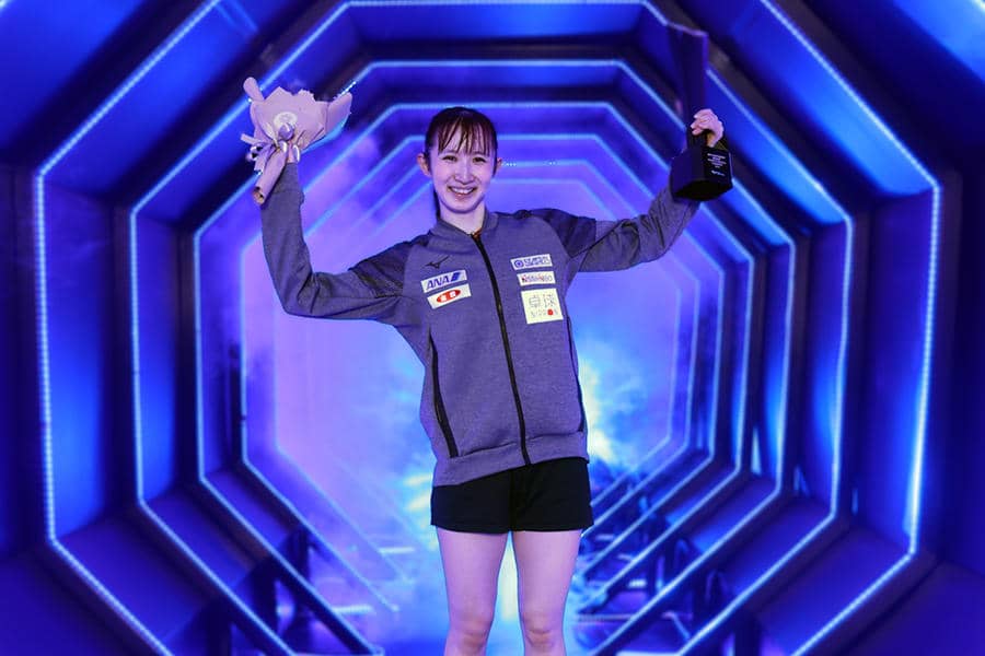 早田ひな 試合時間わずか28分の圧巻V！南米のエースにストレート勝利【卓球 WTTマスカット】