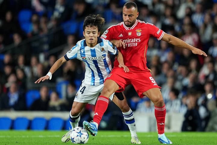 「先制点のハイライトはクボのマジック」CLベンフィカ戦でも久保が得点の起点に！相手国メディアも脱帽「ベンフィカはみているだけだった」