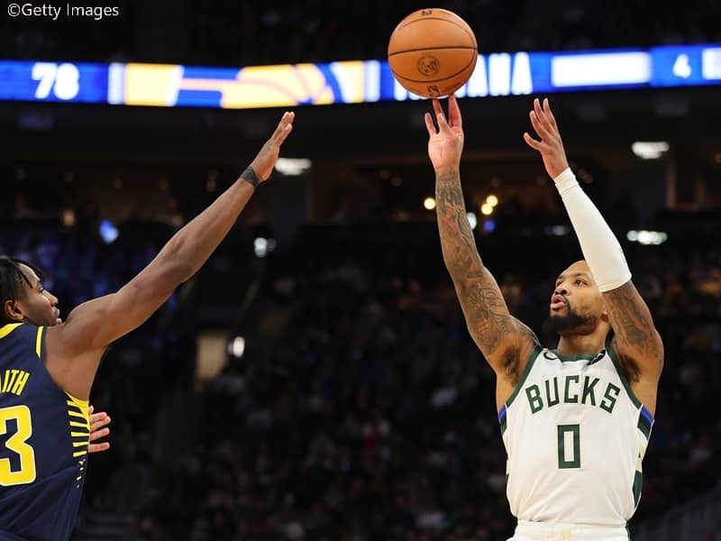 バックスのデイミアン・リラードが通算3ポイント成功数で歴代5位へ浮上