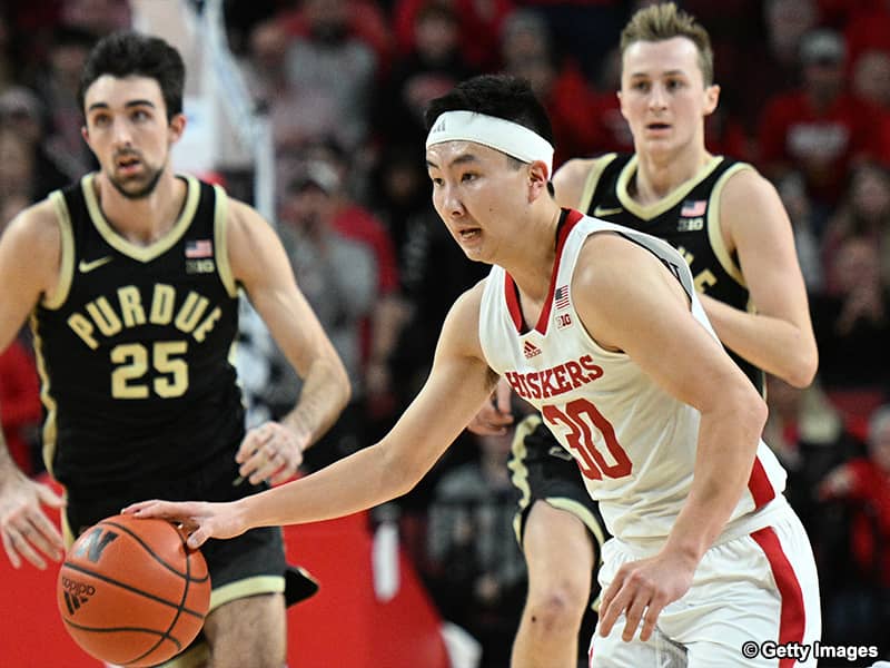 ネブラスカ大・富永啓生が金星に貢献…全米1位の強豪相手に最多19得点で存在感