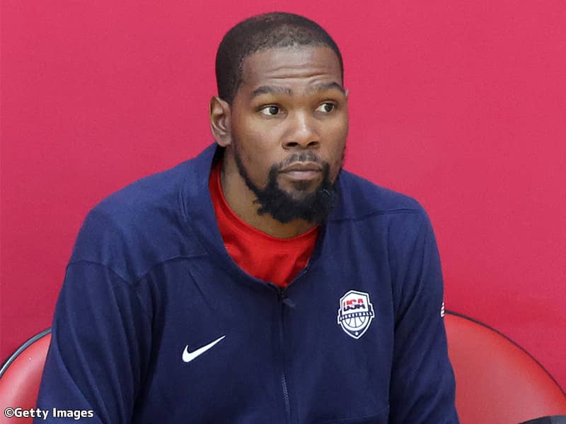 ふくらはぎの痛みを抱えるデュラント、カナダとの親善試合は欠場に「回復は順調だよ」