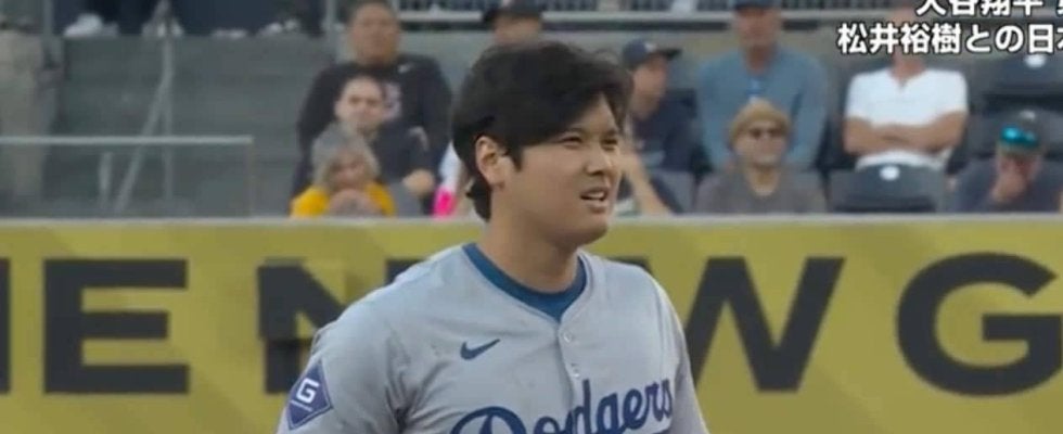 「化け物だな…」 大谷翔平、もはや意味不明すぎる　送球したボール直撃で激痛悶絶→すぐに復活してしまう「身体能力かなりヤバい」