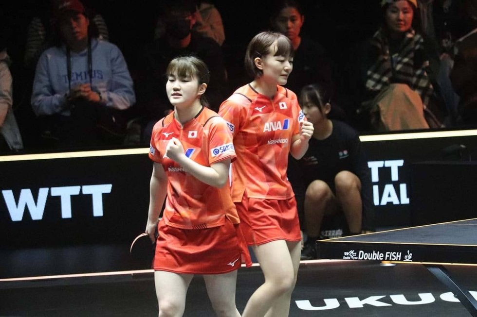 大藤沙月、横井咲桜ペアが初陣で見せた圧巻ストレート　世界2位の韓国ペア撃破に「自分たちのプレーを続けること」【WTTファイナルズ福岡】