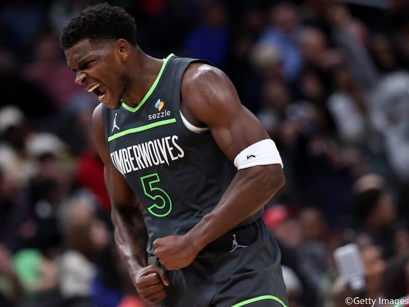 ウルブズの得点源アンソニー・エドワーズがNBA史上3番目の若さで通算