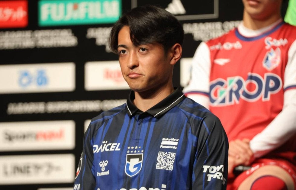 ガンバ大阪 名和田我空 38番 hummel グレー M-L G大阪のゴールデン