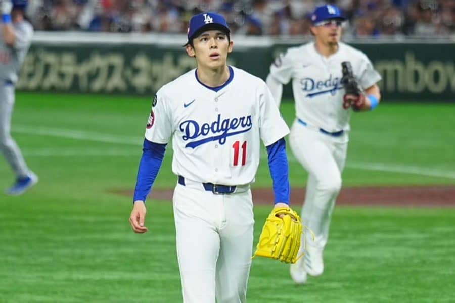 佐々木朗希、デビュー戦は3回1失点で降板 3連続四球で押し出し