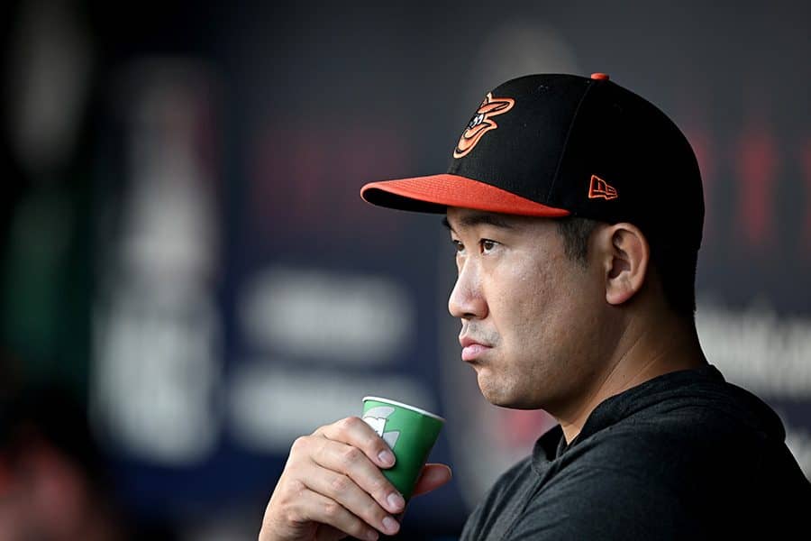 ドジャース戦遅延発表から20分後…　菅野智之、1回投げ終えるも悪天候で試合中断