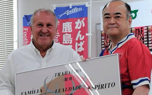 ジーコさんが鹿嶋市訪問「市制30年の節目、アントラーズ優勝を」