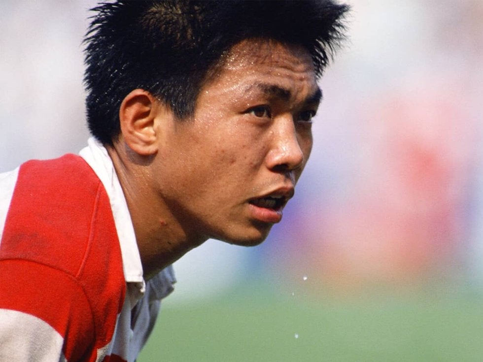 早稲田大学ラグビー部 第73代主将 堀越正巳 直筆サイン入りラグビージャージ 堀越正己は糸を引くような美しいパスで日本ラグビーを席巻 身長158cm