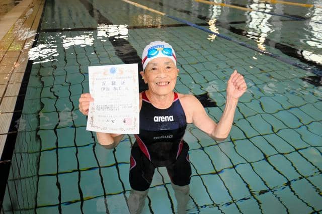 81歳伊達さん 今年も自由形で大会新