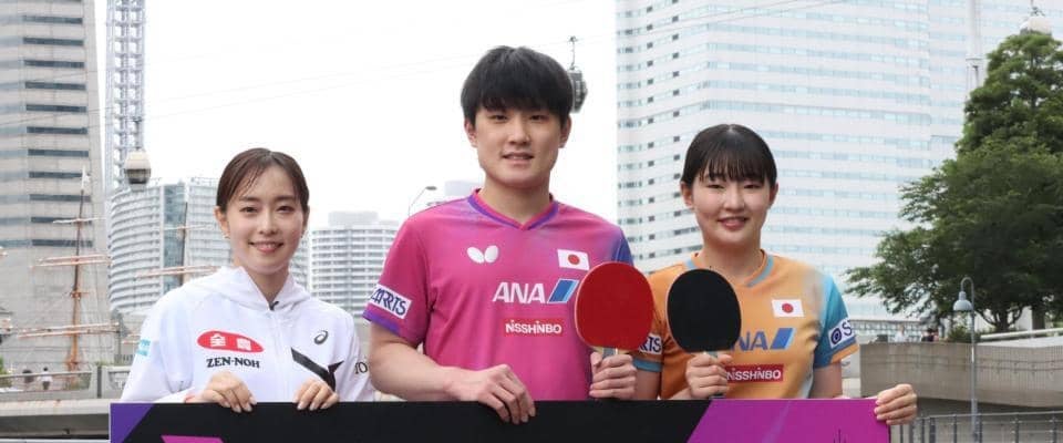 卓球　ＷＴＴチャンピオンズ横浜へ張本兄妹がトークショー　智和は「２度目の優勝を目指したい」石川佳純さんと卓球対決も