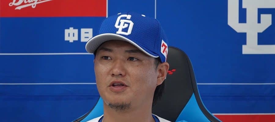 緊急トレードの佐藤龍世が入団会見　井上監督が起用明言「今日使います」…背番号65