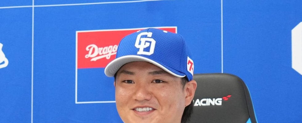 【中日】西武からトレード加入の佐藤龍世が入団会見「今日、使います」井上監督がスタメン明言