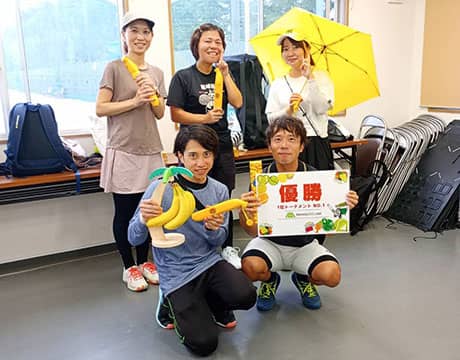 団体戦開催！全チームにバナナ付き 