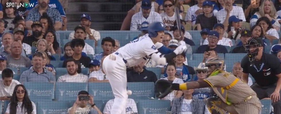 大谷翔平、痛烈死球も“紳士的な振る舞い”「本当に良い人」「笑顔が救い」カメラが捉えた神対応にファン反応